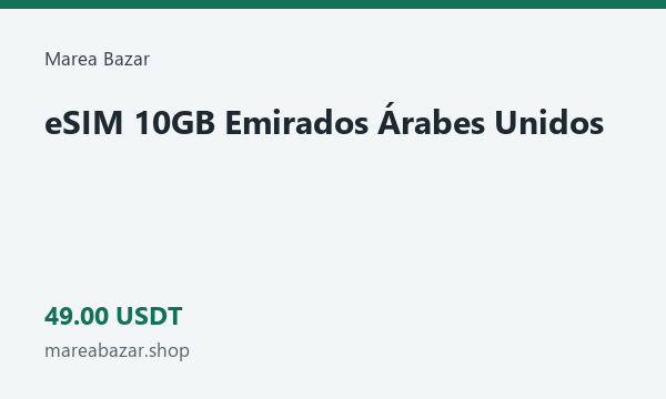 eSIM 10GB Emirados Árabes Unidos · 49 USDT